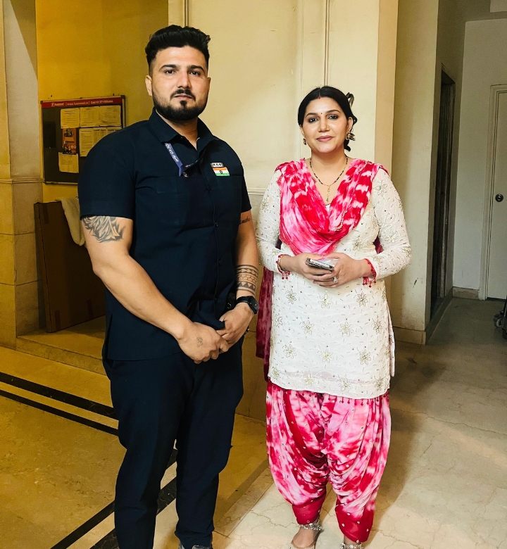 Mahadev Security with Haryanvi Star Sapna Choudhary